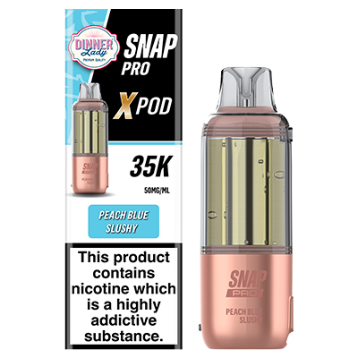 Dinner Lady Snap Pro X Disposable Flavour Pod 50mg - Peach Blue Slushy - 1x5