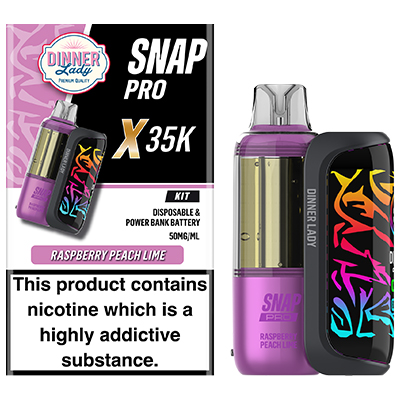 Dinner Lady Snap Pro X Disposable Kit 50mg - Raspberry Peach Lime - 1x5