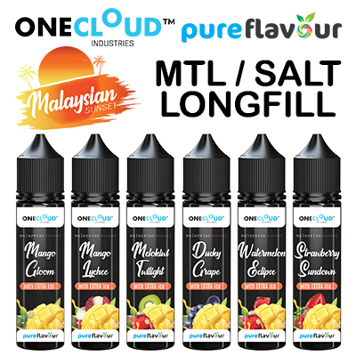 Local - One Cloud Malaysian Sunset MTL/Salt Longfill Pure Flavour 60ml