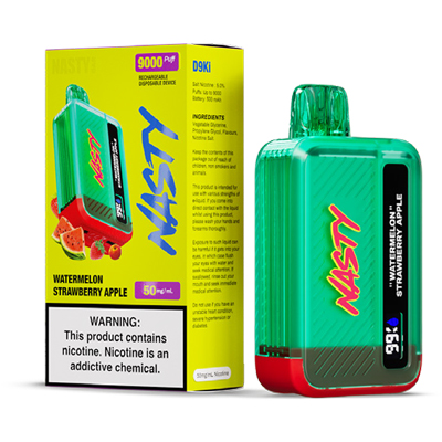 Nasty D9Ki Disposable 50mg - Watermelon Strawberry Apple - 1x10