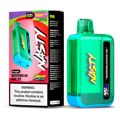 Nasty D9Ki Summer Ice Series Disposable 50mg - Watermelon Kiwi Ice - 1x10