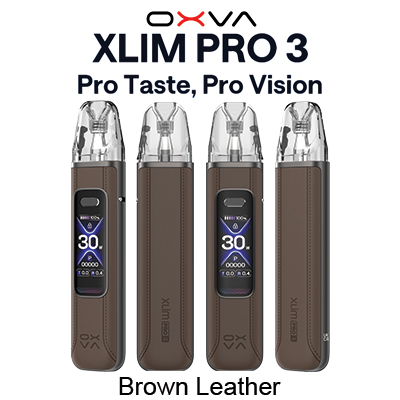 OXVA Xlim Pro 3 Pod Kit - Brown Leather