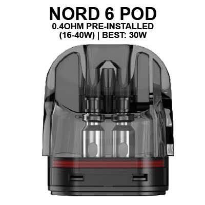 Smok Nord 6 Dual Mesh Pod Replacement 0.4ohm  - 1x2