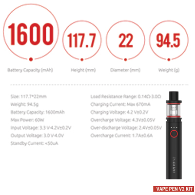 Smok-Vape-Pen-V2-Specifications