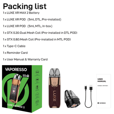 Vaporesso LUXE XR Max 2 Pod Mod