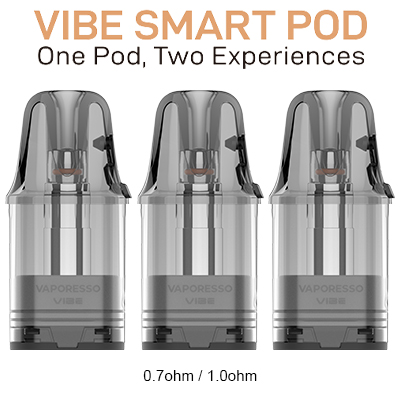 Vaporesso Vibe Dual Mesh 0.7/1.0ohm Replacement Pod - 1x3
